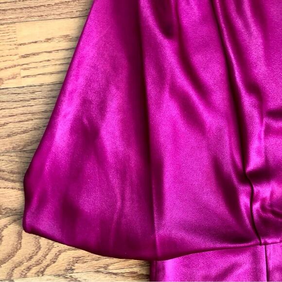 HALSTON Cape Sleeve Open Back Mini Sheath Dress Red Women’s Size 6 - Picture 7 of 11